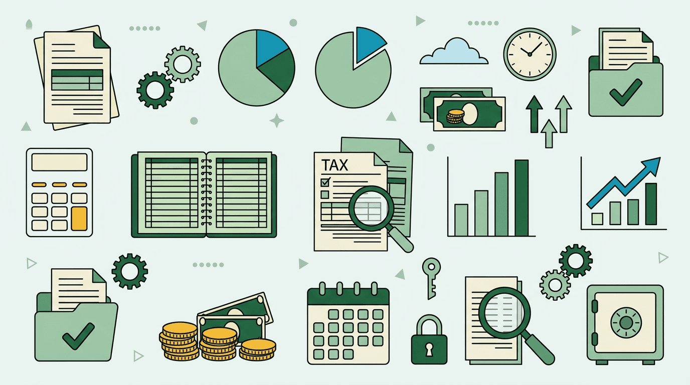 Revenue items on a light background