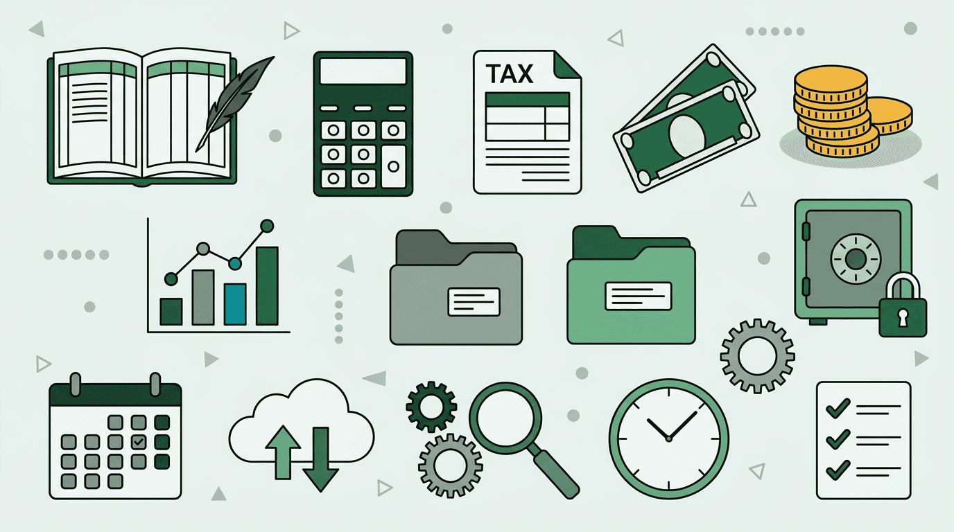 Tax items light background